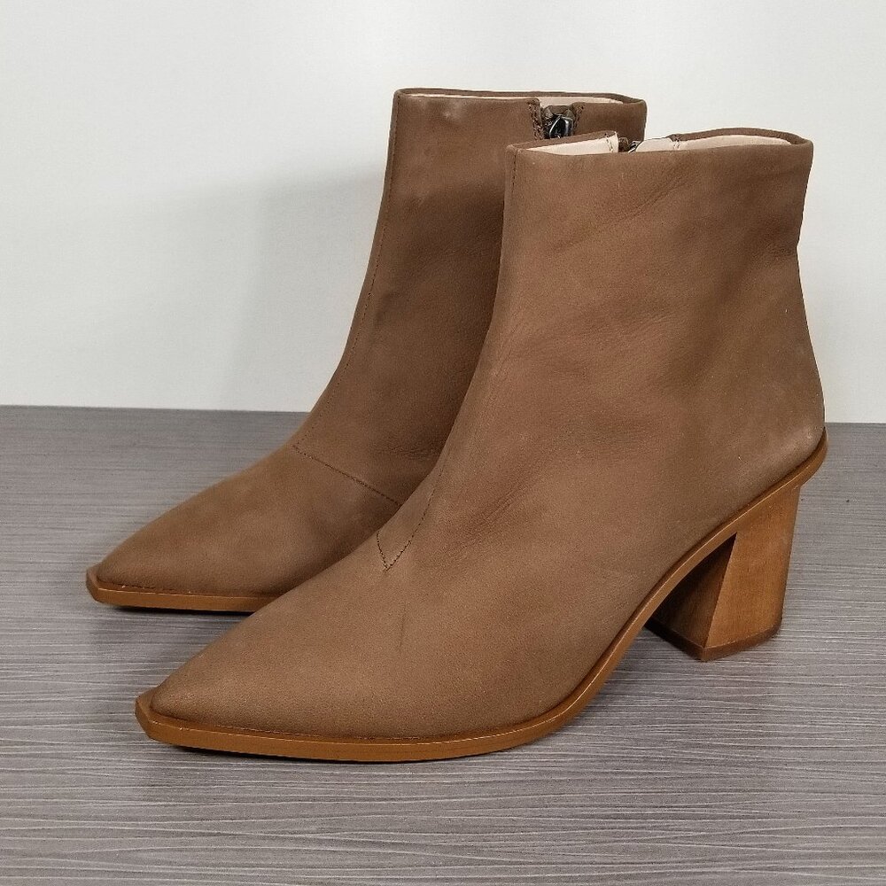 1 State Kelte Pointed Toe Bootie, Tan Leather, Womens Size 6 M / 36.5